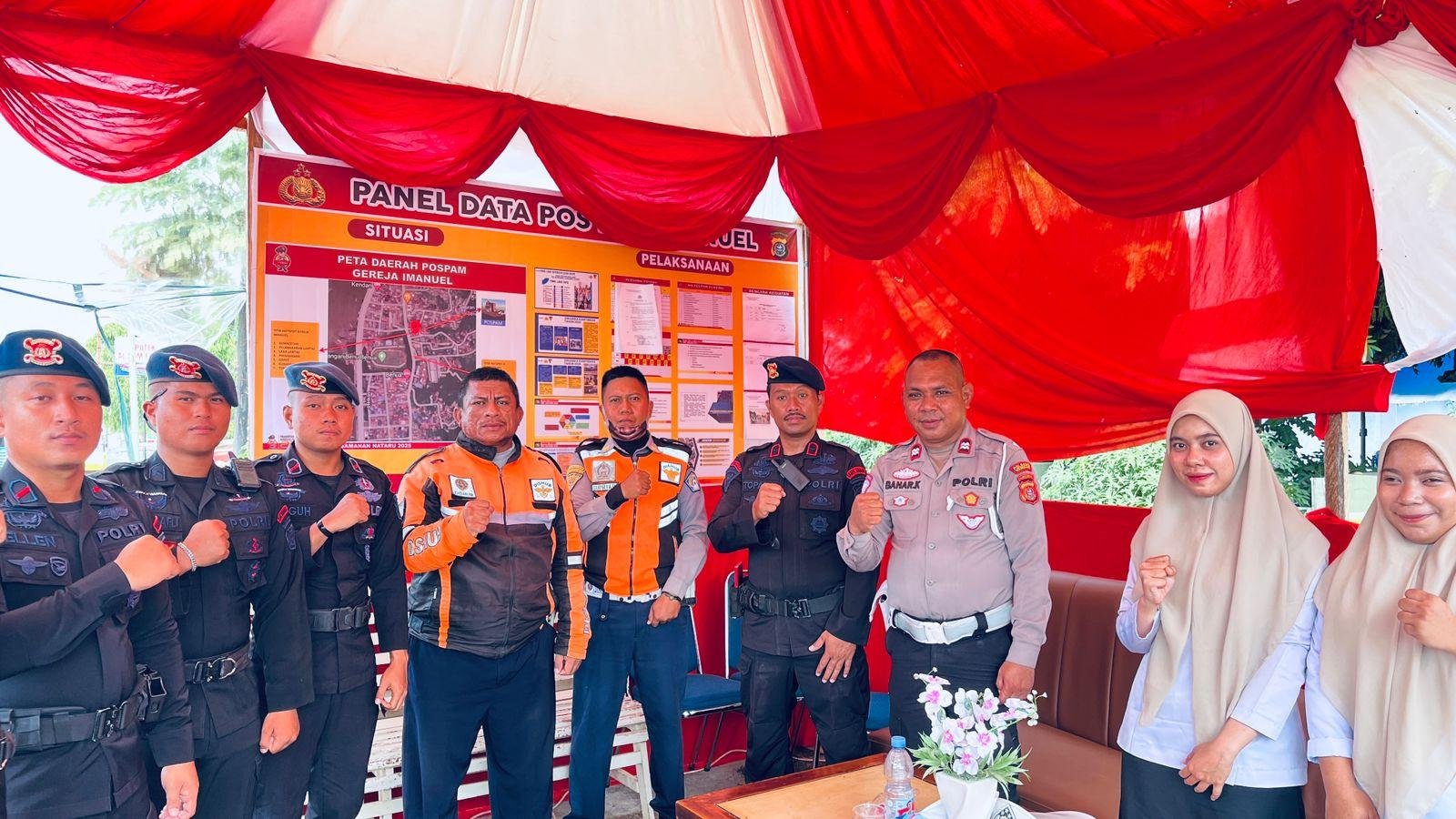 Satgas KRYD Brimob Polda Sultra Gelar Pengamanan Natal 2025 dan Tahun Baru 2026 di Sejumlah Titik Keramaian