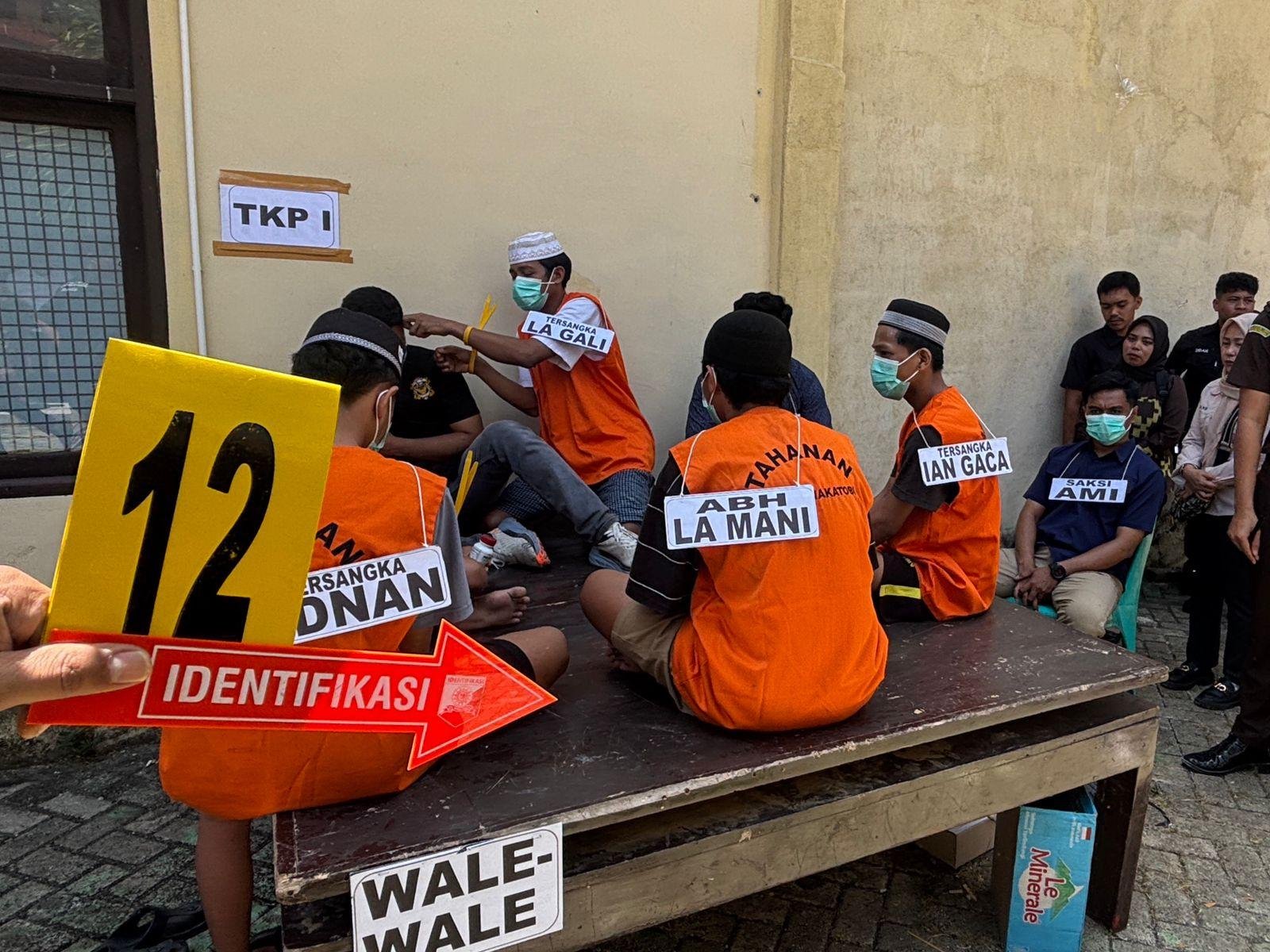 Polres Wakatobi Gelar Rekonstruksi 42 Adegan Kasus Dugaan Pembunuhan, oleh 3 Tersangka dan 2 ABH