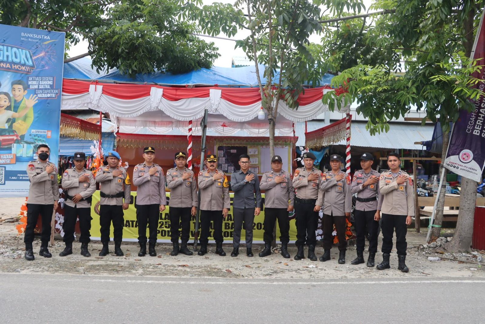 Kabag Ops Polres Wakatobi Bersama Tim Was Ops Polda Sultra Lakukan Pengawasan Operasi Lilin Anoa 2025
