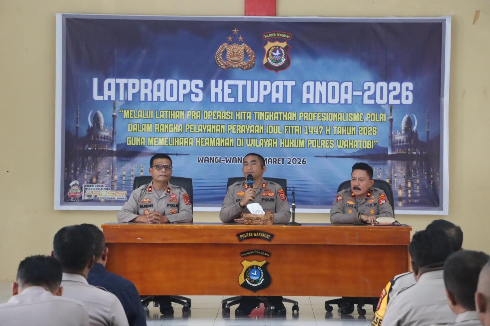 Polres Wakatobi Gelar Latpraops Ketupat Anoa 2026, Tingkatkan Profesionalisme Personel Jelang Idul Fitri