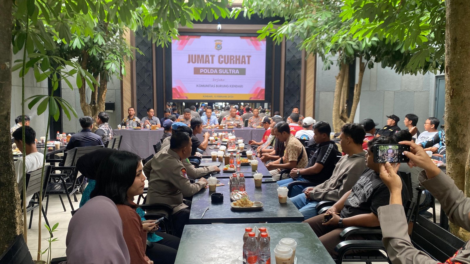 Jumat Curhat Polda Sultra Bersama Komunitas Burung Kendari, Serap Keluhan Narkoba hingga Cyber Crime