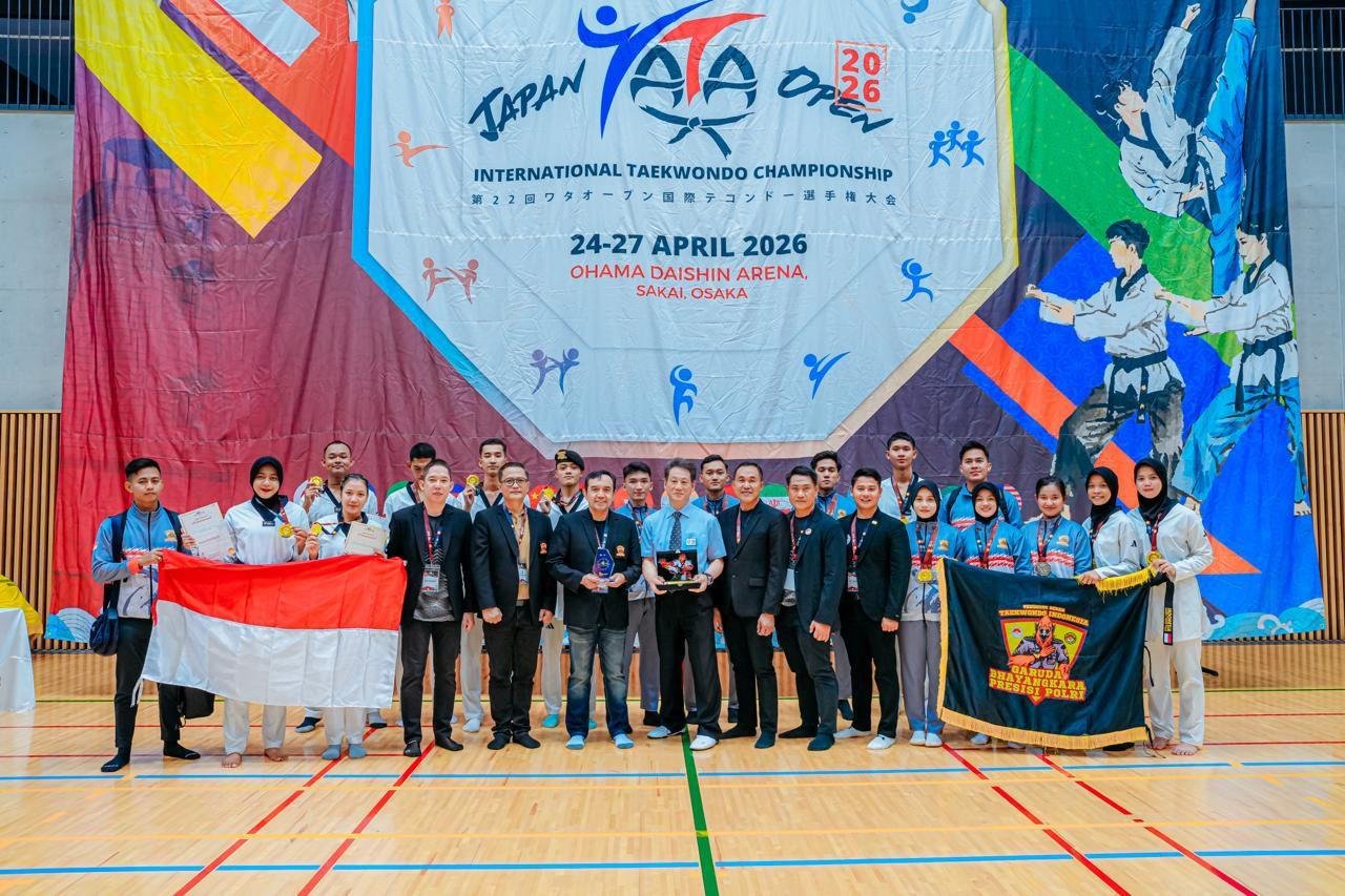 POLRI UKIR PRESTASI DUNIA, TIM TAEKWONDO GARBHA PRESISI JUARA UMUM DI JEPANG